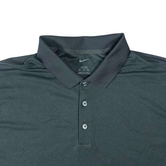 Nike Dri Fit Performance Polo Shirt Men's 2XL Tall Black Golf DC1963-010 - Picture 2 of 12
